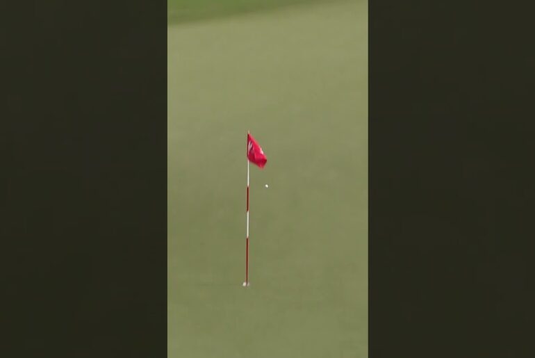 INCREDIBLE hole-out for eagle! 🦅