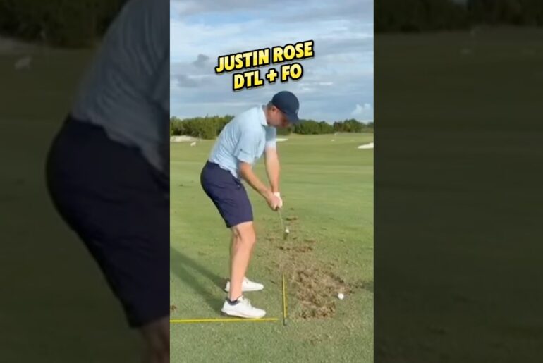 Even Justin Rose Is STILL Grinding On His Swing 👀 #Golf #JustinRose #golftips