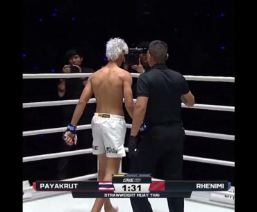 CHAOS in the ring 😳 Payakrut earns a DQ win over Abdessamie Rhenimi after two illegal kicks 💥