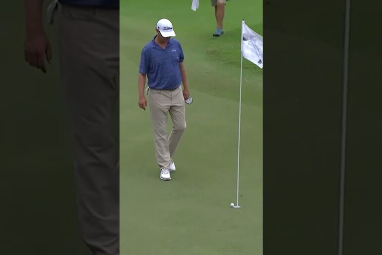 Can you get any closer?! 😱 Patton Kizzire with the all-time approach at the 2017 WWT Championship.