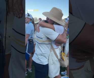 'What a year' - Rory McIlroy celebrates Ryder Cup win with his wife | BBC Sport #shorts