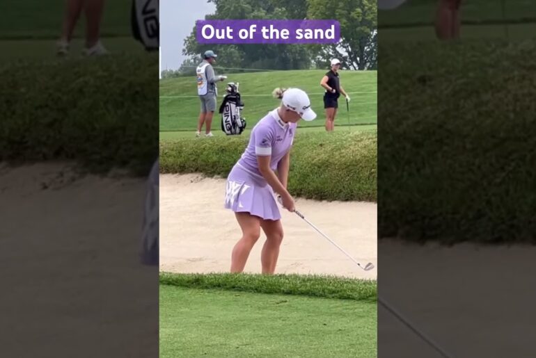 Charley looks good out of the bunker. #golftechnique #golfskill #golf