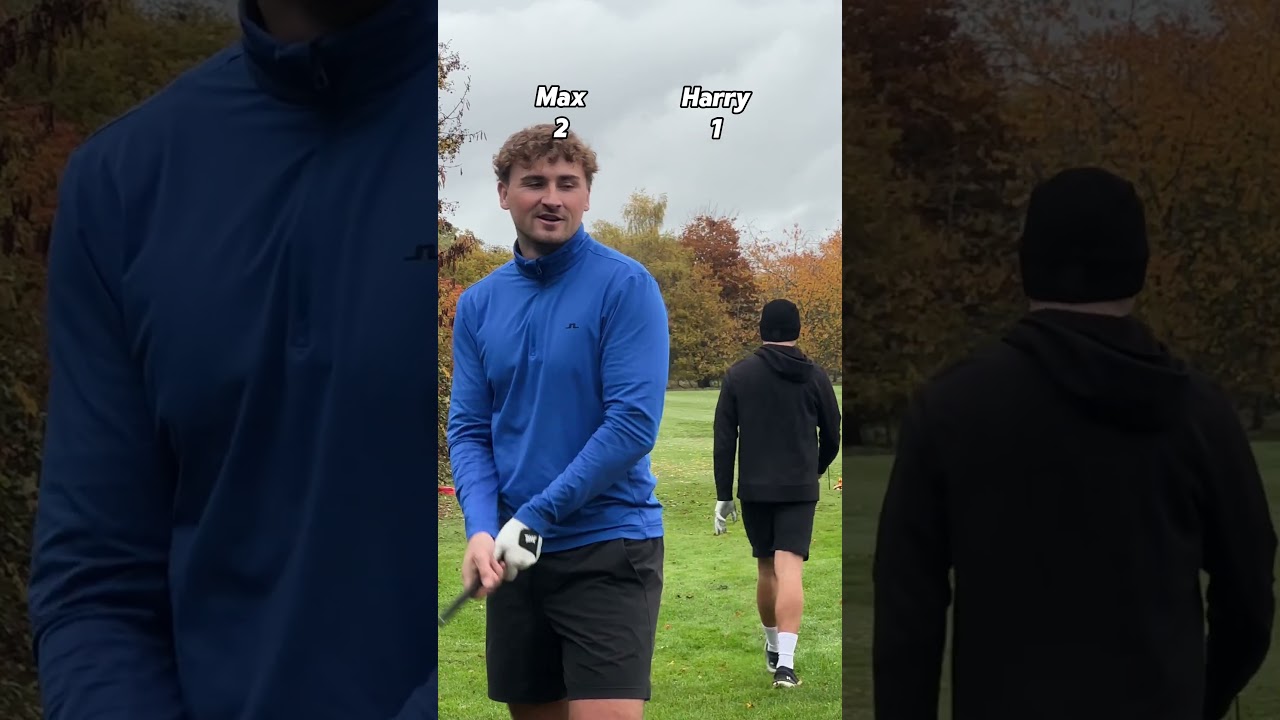 First to hit 3 pumpkins wins! #golf First to hit 3 pumpkins wins! #golf