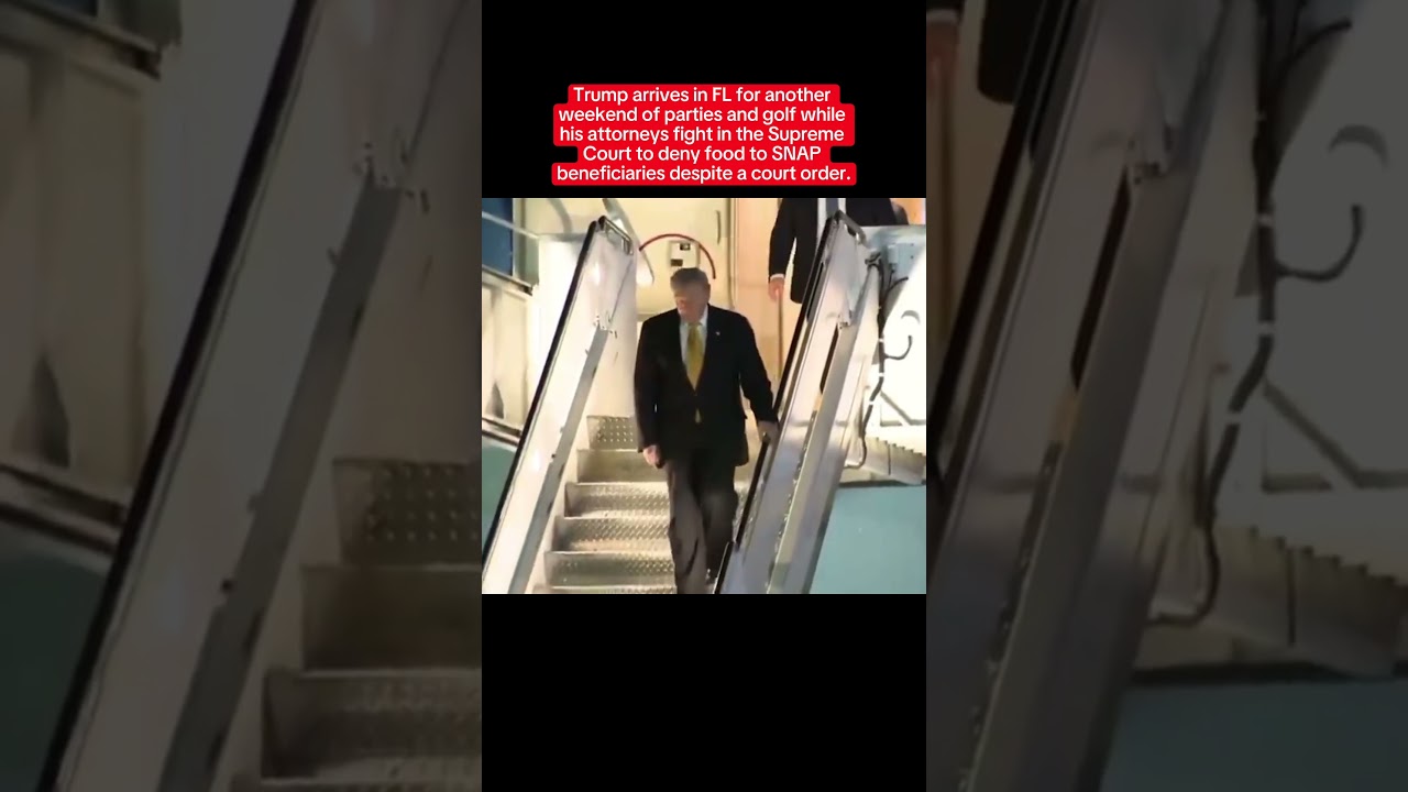 Trump ARRIVES in Florida to GOLF AND PARTY While He Tries to Starve Americans Trump ARRIVES in Florida to GOLF AND PARTY While He Tries to Starve Americans