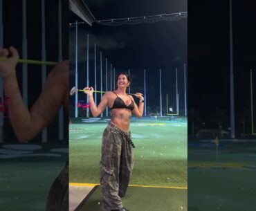 Amazing Golf Swing you need to see | Golf Girl awesome swing | Golf shorts | Kae