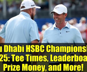 Abu Dhabi HSBC Championship 2025: Tee Times, Leaderboard, Prize Money, and More!