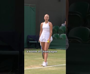 The Most Wimbledon Warning Ever 🤣🍾 #Wimbledon #Shorts