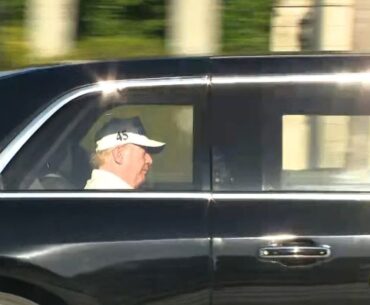 JUST IN: Trump Spotted Arriving At Trump International Golf Club West Palm Beach In Florida