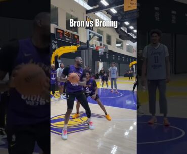 LeBron was only allowed 2 dribbles in this drill 😅 (via @lakers)
