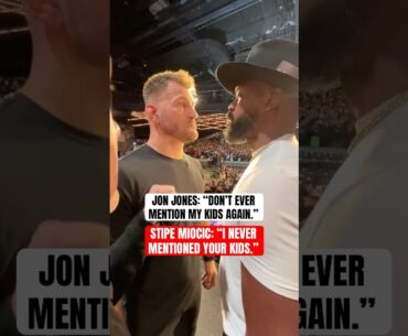 Jones & Miocic face off 🍿 (via DanaWhite/X)