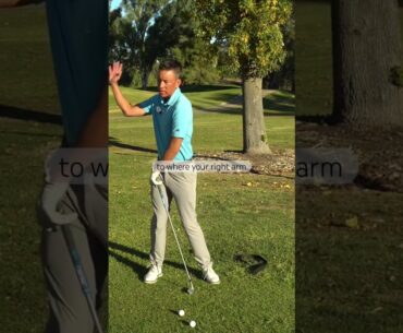 The right arm in the golf swing is so important.  Set it and forget it! #swingtips #golfexercises