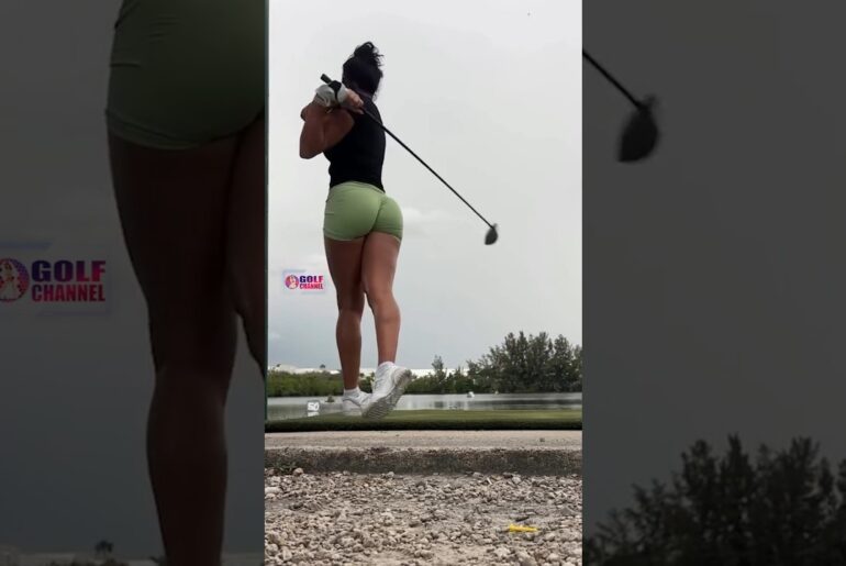 Amazing Golf Swing you need to see | Golf Girl awesome swing | Golf shorts | Kae