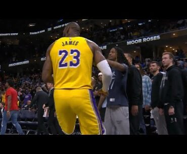 Ja Morant pushes LeBron James after his nasty dagger dunk 😳
