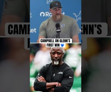Dan Campbell on Aaron Glenn’s first win as an NFL Head Coach 💙