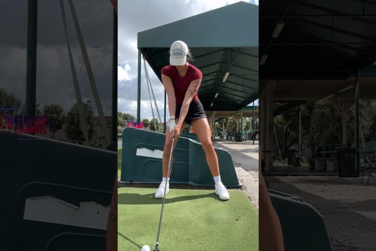 Amazing Golf Swing you need to see | Golf Girl awesome swing | Golf shorts | Kae