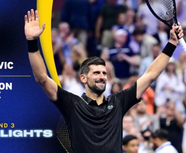 Novak Djokovic vs. Cameron Norrie Highlights | 2025 US Open Round 3