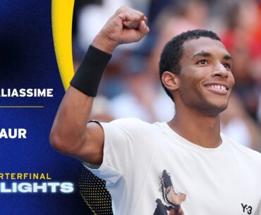 Felix Auger-Aliassime vs. Alex de Minaur Highlights | 2025 US Open Quarterfinal