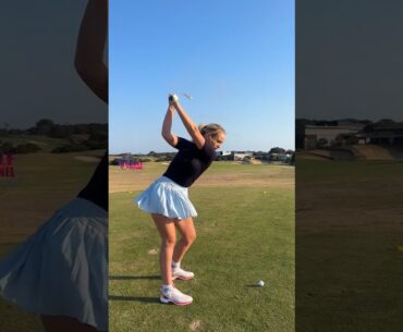 Amazing Golf Swing you need to see | Golf Girl awesome swing | Golf shorts |  Grace Hallinan