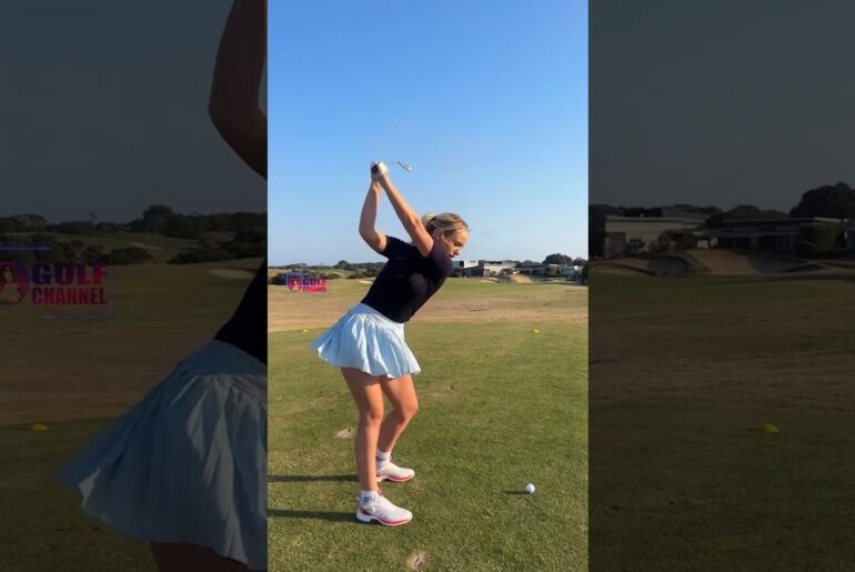 Amazing Golf Swing you need to see | Golf Girl awesome swing | Golf shorts |  Grace Hallinan