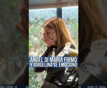 Jorgelina se emocionó al ver a Angel Di Maria firmar 😍