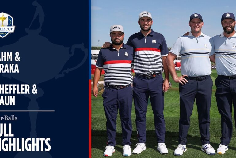 Rahm & Straka vs Scheffler & Spaun | Friday Four-Balls | 2025 Ryder Cup