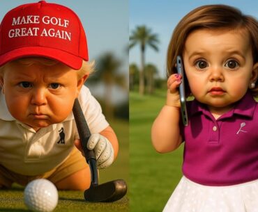Baby Trump Takes Baby Nancy Pelosi Golfing With Him