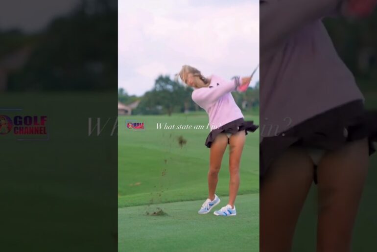 Amazing Golf Swing you need to see | Golf Girl awesome swing | Golf shorts | Gabriella DeGasperis