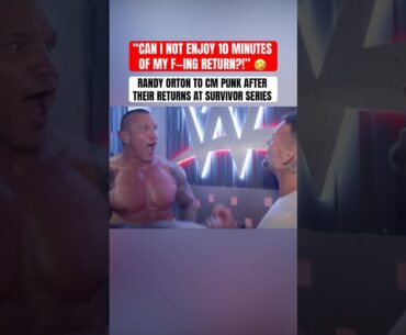 Randy Orton & CM Punk backstage at 2023 Survivor Series 😂 (via @WWE)