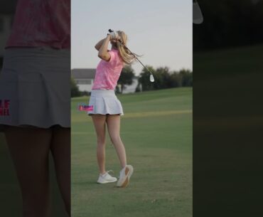 Amazing Golf Swing you need to see | Golf Girl awesome swing | Golf shorts | Paige Mackenzie