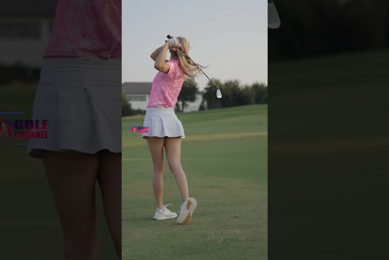 Amazing Golf Swing you need to see | Golf Girl awesome swing | Golf shorts | Paige Mackenzie