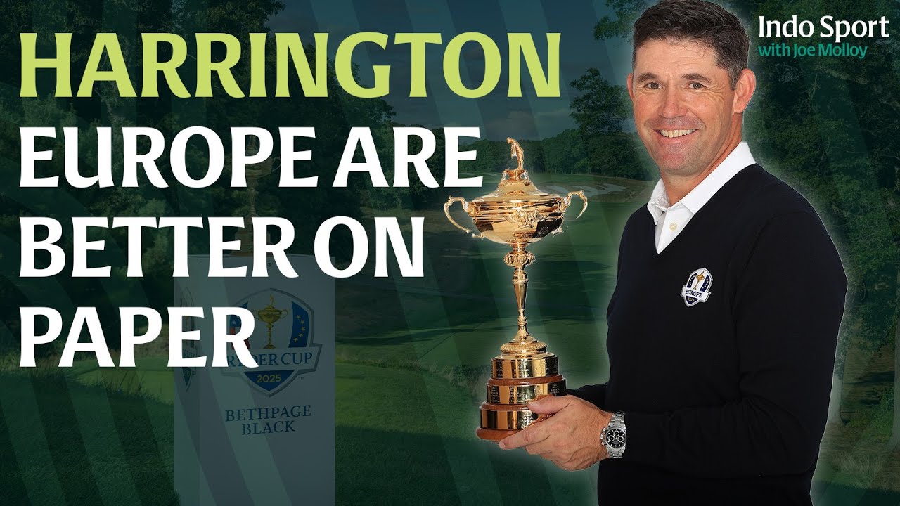 Padraig Harrington | How to be a Ryder Cup captain | Europe are better than USA … on paper Padraig Harrington | How to be a Ryder Cup captain | Europe are better than USA ... on paper