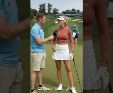 Fans Can’t Stop Watching the Tallest Golfer’s Live Moment🔥#golf #short #tallwomen #sports