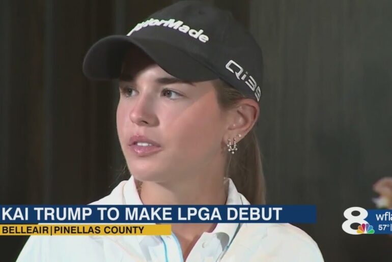 President Trump's granddaughter, Kai Trump, has brought buzz to an LPGA tournament