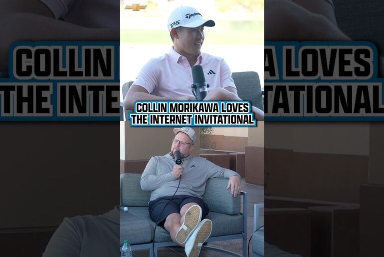 Collin Morikawa watching the ​⁠@InternetInvitational… ONE OF US. @Chevrolet #Ad