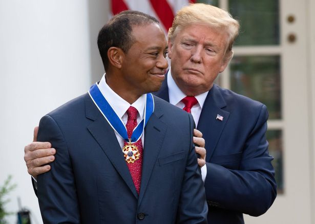 Trump presented Tiger Woods with the Presidential Medal of Freedom in 2019