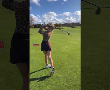 Amazing Golf Swing you need to see | Golf Girl awesome swing | Golf shorts | Lucy Robson