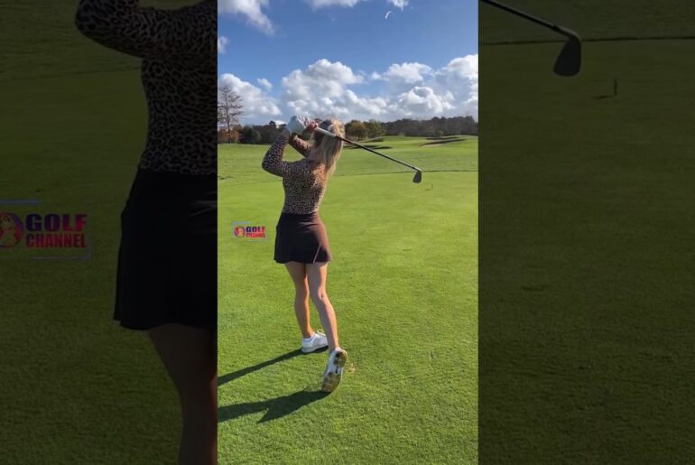 Amazing Golf Swing you need to see | Golf Girl awesome swing | Golf shorts | Lucy Robson