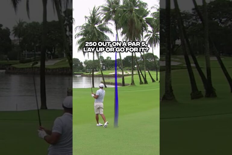 Would you even try this shot? Be honest 😂 #brookskoepka #golf #golfshot