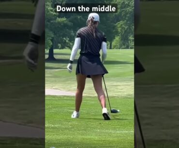 She's got a nice swing. #girlgolfers #golf #golfgear #golfer #golftechnique