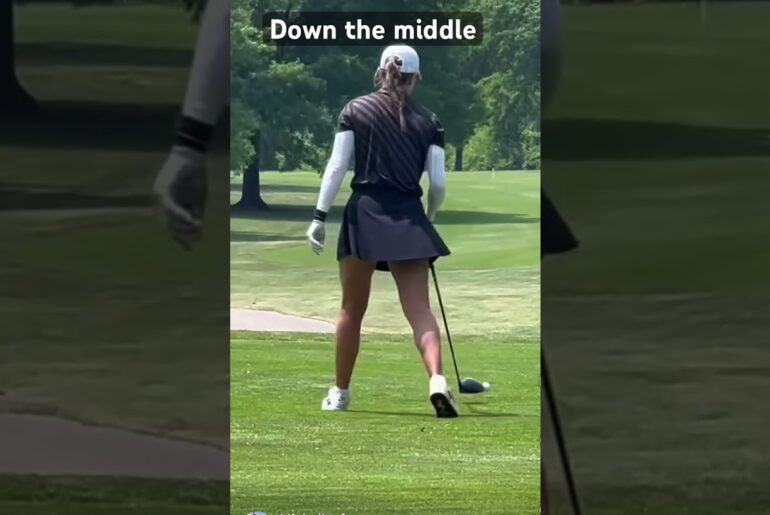 She's got a nice swing. #girlgolfers #golf #golfgear #golfer #golftechnique