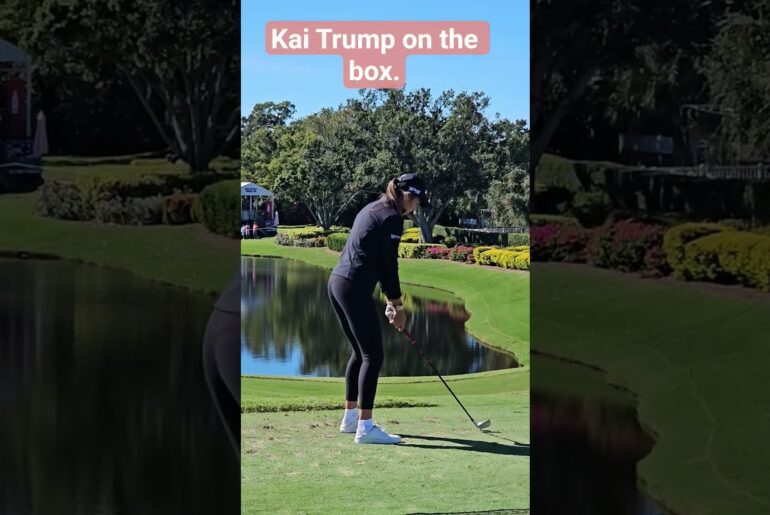 #golf #kaitrump - Kai Trump tee shot