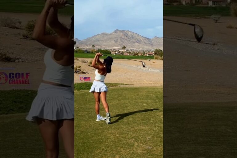 Amazing Golf Swing you need to see | Golf Girl awesome swing | Golf shorts | Michele Uemoto