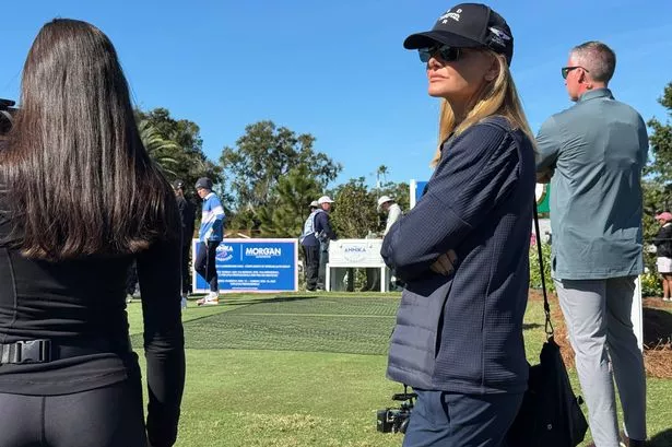 Vanessa Trump wore a Sun Day Red hat while supporting her daughter, Kai, at her LPGA event
