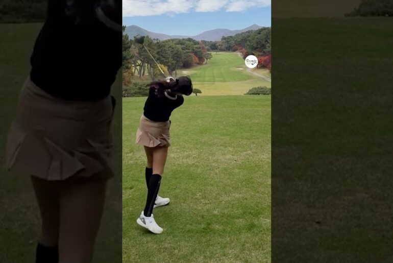 부산의 가을을 녹이다🍁 여신 강림 ❤️ | KLPGA 류이채(Ichae Ryu) #골프레슨_삼성동