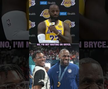 LeBron isn't waiting on Bryce 🤣