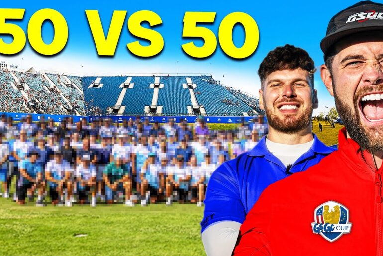 We created a 100 MAN RYDER CUP TOURNAMENT!