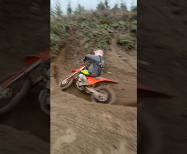 Ripping a Hillside on a KTM 350