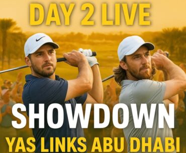 Abu Dhabi Golf Championship 2025 | Day 2 Drama at Yas Links | Fleetwood, Lowry, Saddier Battle