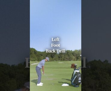 Collin Morikawa’s “left foot back” drill helps you rotate the right way 🙌