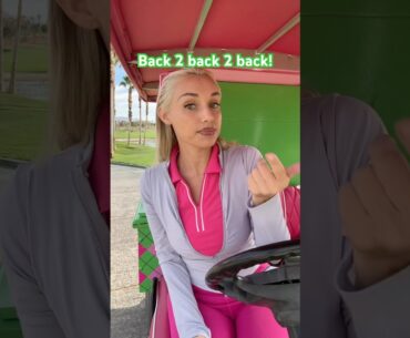 A lot can happen in a workday ! #cartgirl #golf #grwm #golfers #golfgirls #golfer #golflife #funny ￼